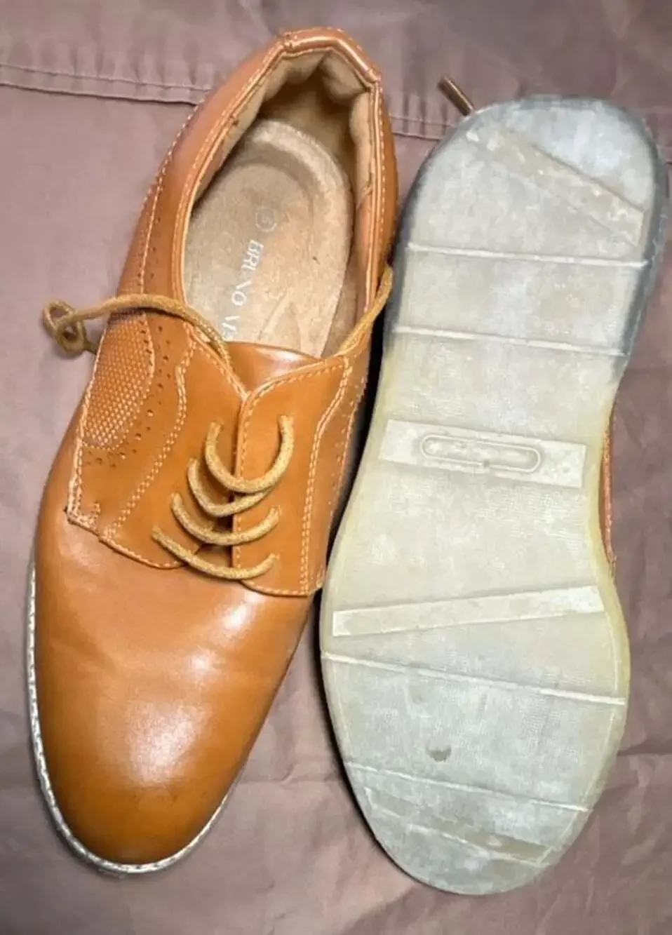 Bruno Marc Men Dress Shoes Brown Leather Derby